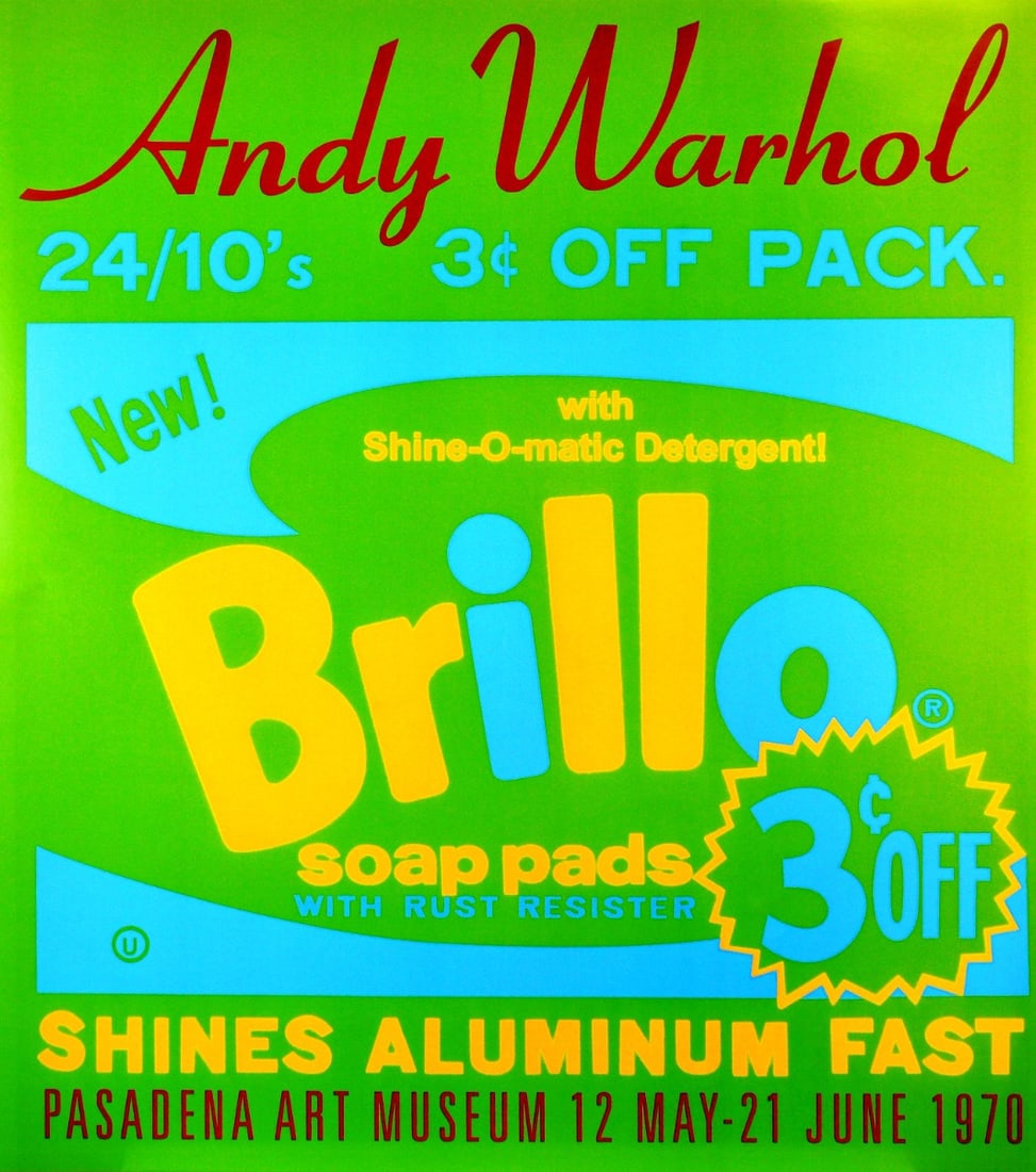 Andy Warhol - Exhibition Poster, after: Artist: Warhol, Andy Title: Brillo (groen) Technique: Poster/Affiche on Fine art paper size: 76 x 66 cm. (29,9 x 26 inch) Framed: Not framed More Information This work is f