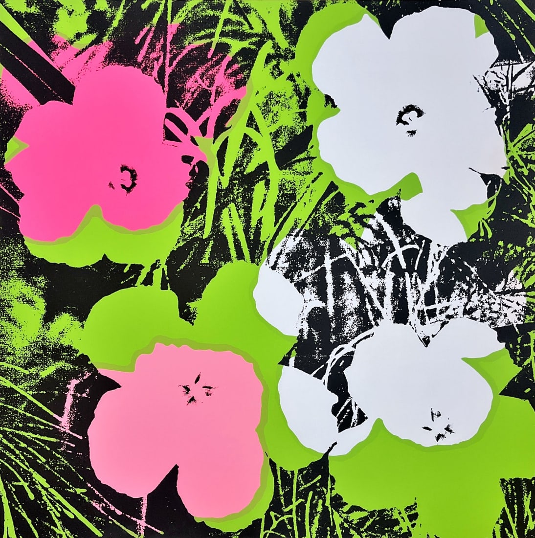 Andy Warhol - Screenprint - Flowers: Artist: Warhol, Andy Title: Flowers Technique: Screenprint on Museum board (heavy weight paper) size: 91 x 91 cm. (35,85 x 35,85 inch) Framed: Not framed More Information <