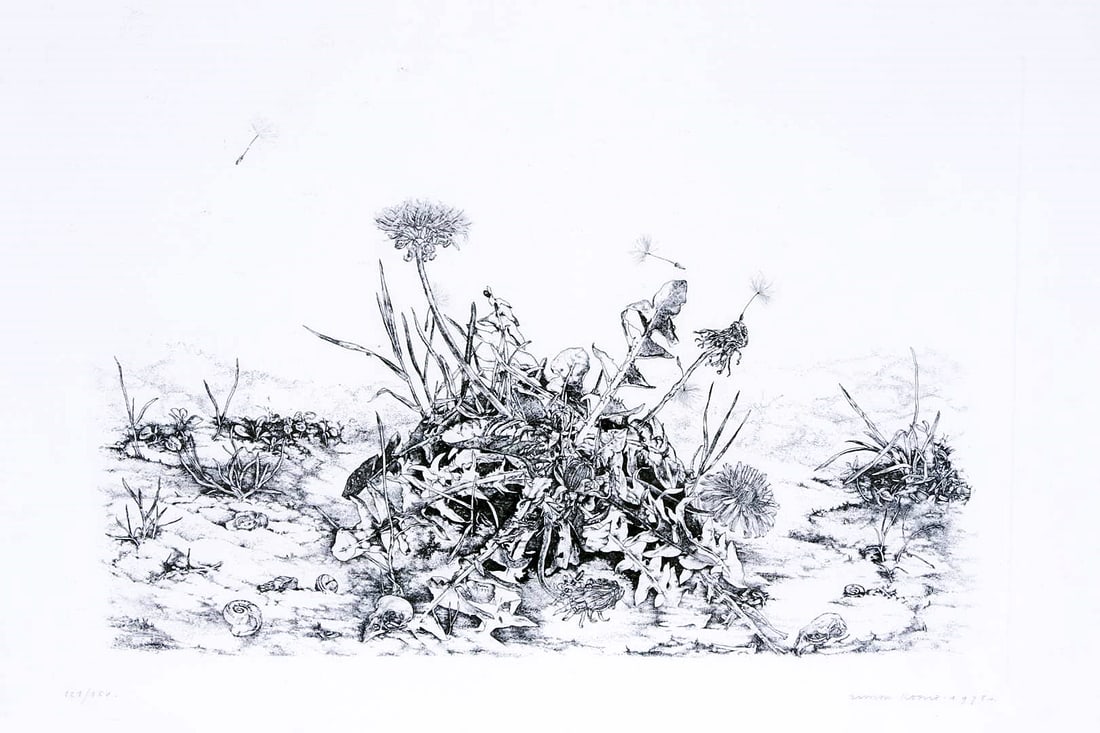 Simon Koene - Hand signed: Artist: Koene, Simon Title: Untitled Technique: Etching on Handmade paper size: 25 x 35 cm. (9,85 x 13,8 inch) Framed: 29,5 x 39,5 cm. (0 x 0 inch.) More Information