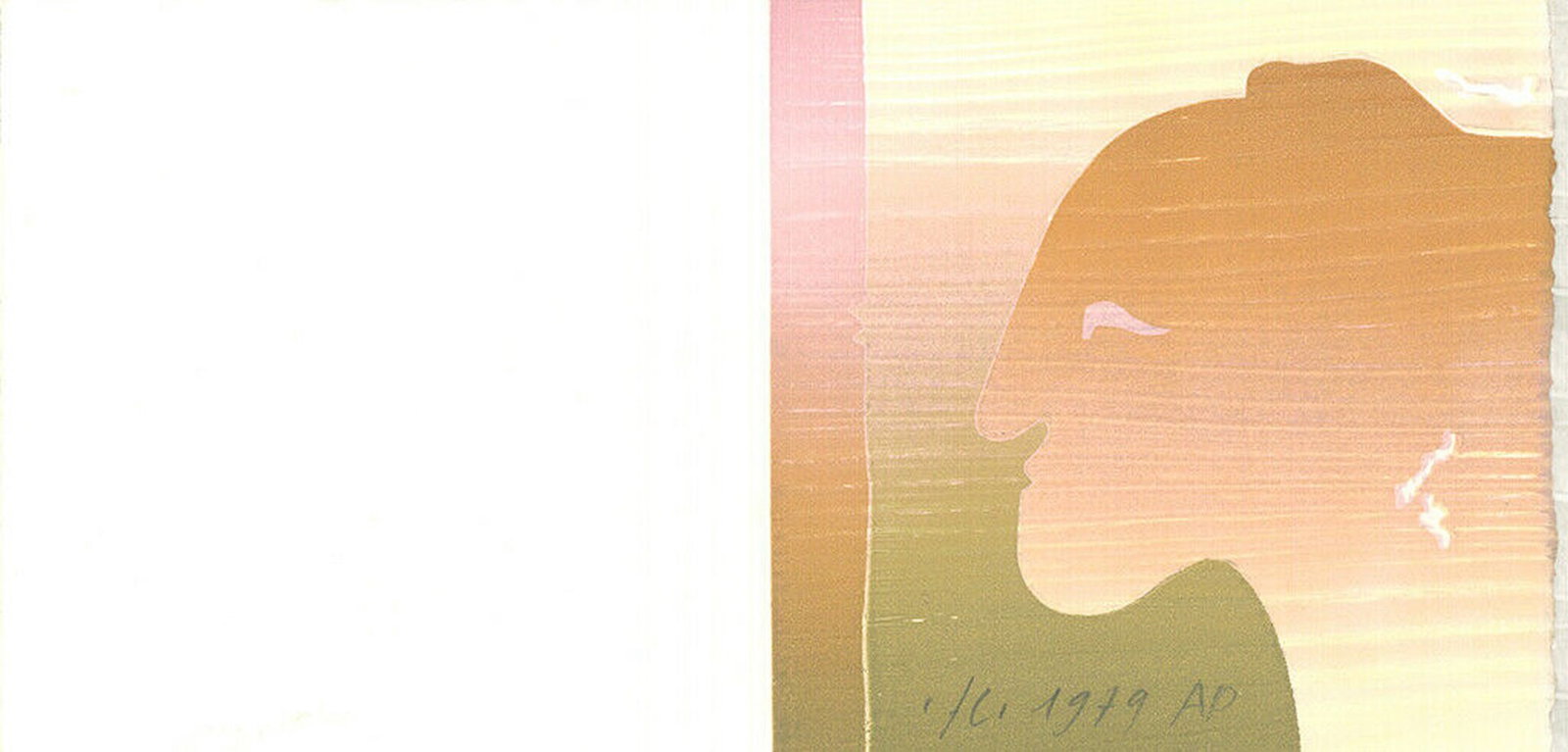 Franz Eggenschwiler - Colored woodcut - Handsigned: Artist: Eggenschwiler, Franz Title: No Title Technique: Woodcut on Handmade paper size: 14 x 28,4 cm. (5,5 x 11,2 inch) Framed: Not framed More Information Colored woodcut. Handsigned, numbered,