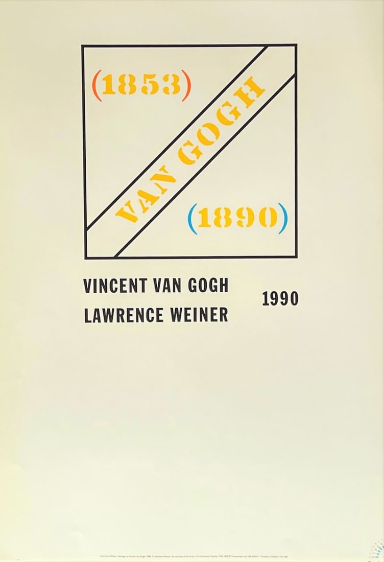 Lawrence Weinert - Homage to Vincent van Gogh - Handsigned: Artist: Weiner, Lawrence Title: Homage to Vincent van Gogh Technique: Offset lithograph on Heavy weight smooth paper size: 84 x 59,5 cm. (33,05 x 23,45 inch) Framed: Not framed More I