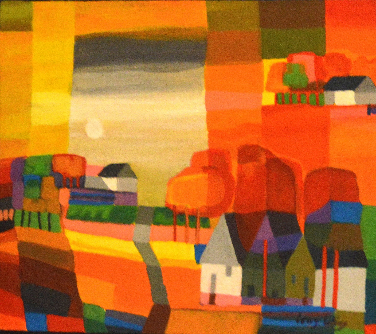 Wing, Lony - Oil Painting - Handsigned: Artist: Wing, Lony Title: Twente Avondrood Technique: Oil painting on Canvas size: 40 x 50 cm. (15,75 x 19,7 inch) Framed: 0 x 0 cm. (0 x 0 inch.) More Information H