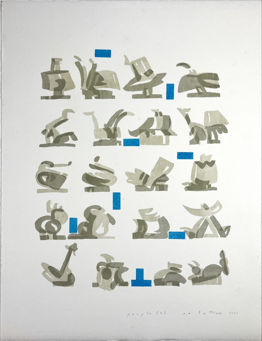 Irène von Moos - Lithograph - Hand signed: Artist: Moos, Irène von Title: People (2) Technique: Lithograph on BFK Rives paper size: 60 x 55 cm. (23,6 x 21,65 inch) Framed: Not framed More Information sku: IM108