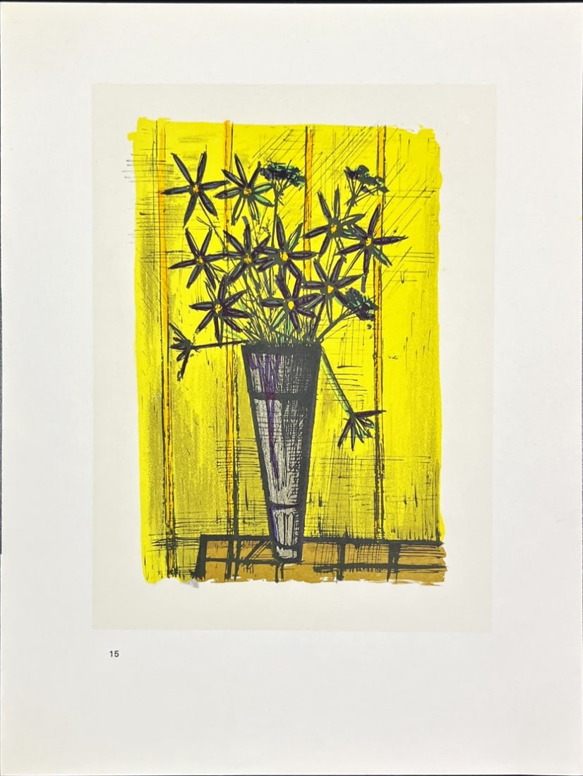 Buffet, Bernard - Couple d'oiseaux - Lithograph: Artist: Buffet, Bernard Title: Untitled Technique: Lithograph on Velijn Archer Papier 250 gr size: 31 x 24 cm. (12,2 x 9,45 inch) Framed: Not framed More Information Title: