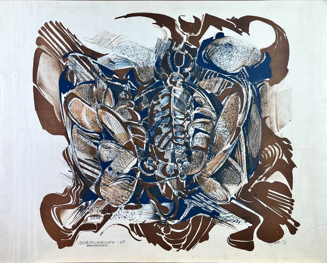 Jan (J.C.A.) Michielsen - Lithograph - Hand signed: Artist: Michielsen, Jan (J.C.A.) Title: Doodgraver Technique: Lithograph on Handmade paper size: 46 x 58 cm. (18,1 x 22,85 inch) Framed: Not framed More Information Michie