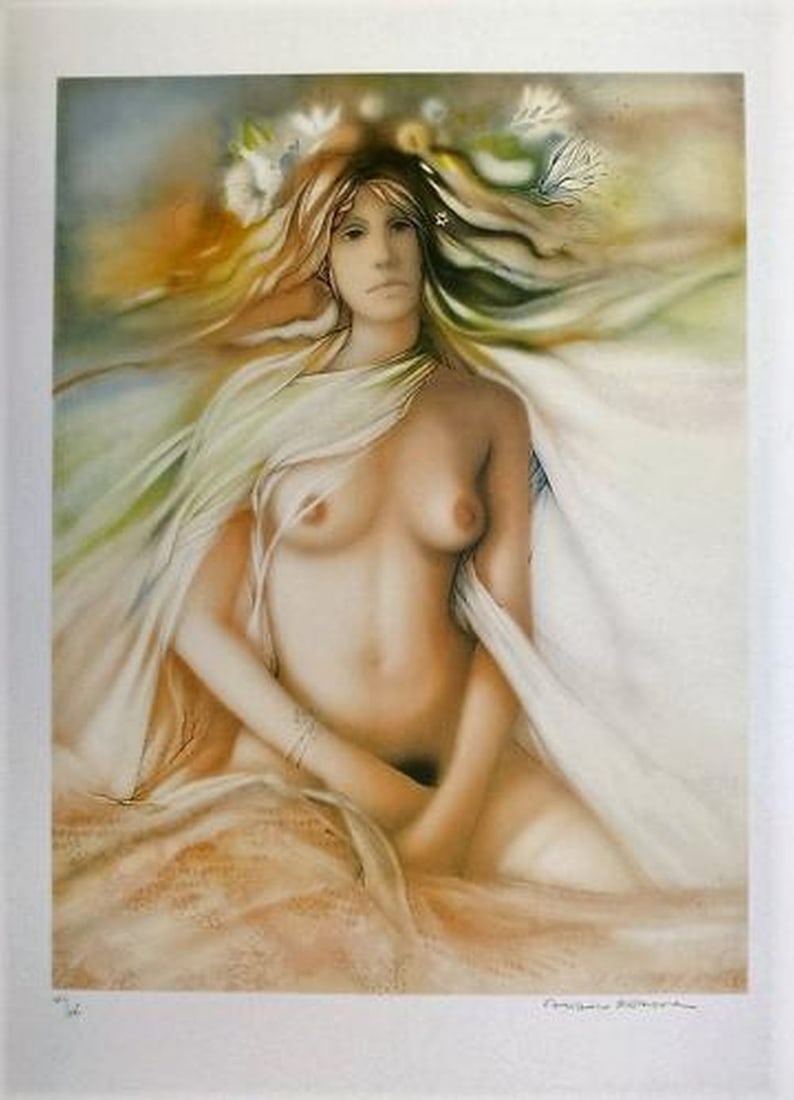 Renoux, Alain - Lithograph - Handsigned: Artist: Renoux, Alain Title: Untitled Technique: Lithograph on Arches paper size: 76,5 x 56 cm. (30,1 x 22,05 inch) Framed: Not framed More Information Hand-Signed, titled and numumbered with pencil