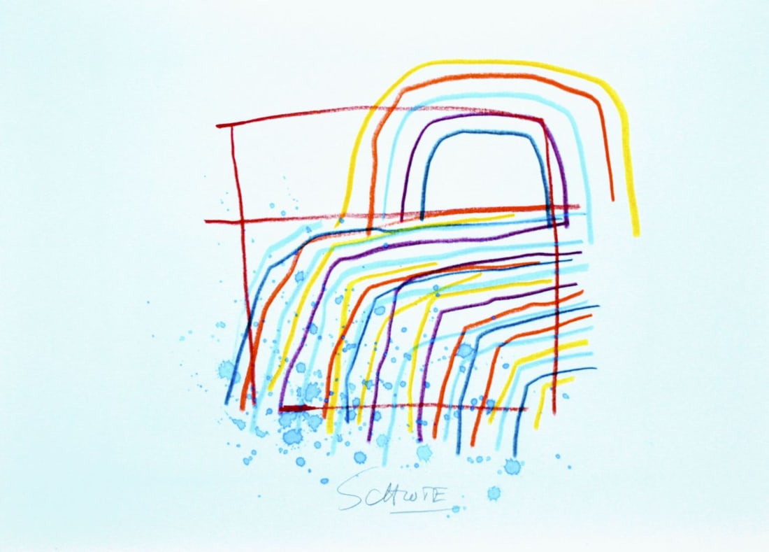 Schlote, Wihelm - Lithograph - Handsigned: Artist: Schlote, Wihelm Title: Buntstiftriche Technique: Lithograph on Handmade paper size: 40 x 50 cm. (15,75 x 19,7 inch) Framed: 0 x 0 cm. (0 x 0 inch.) More Information Handsigned and numberd