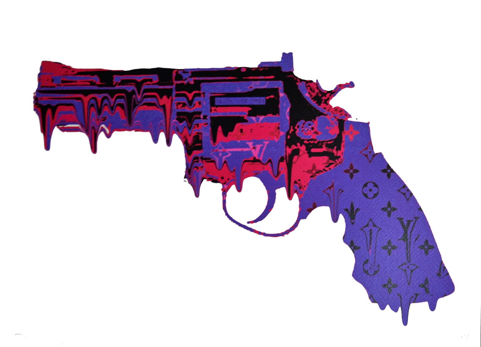 Death NYC - Silkscreen - Hand signed: Artist: Death NYC Title: AK Gun Melt Technique: Silkscreen on Fine art 300 gsm paper size: 45 x 32 cm. (17,7 x 12,6 inch) Framed: Not framed More Information Hand signature by the Artist. Original