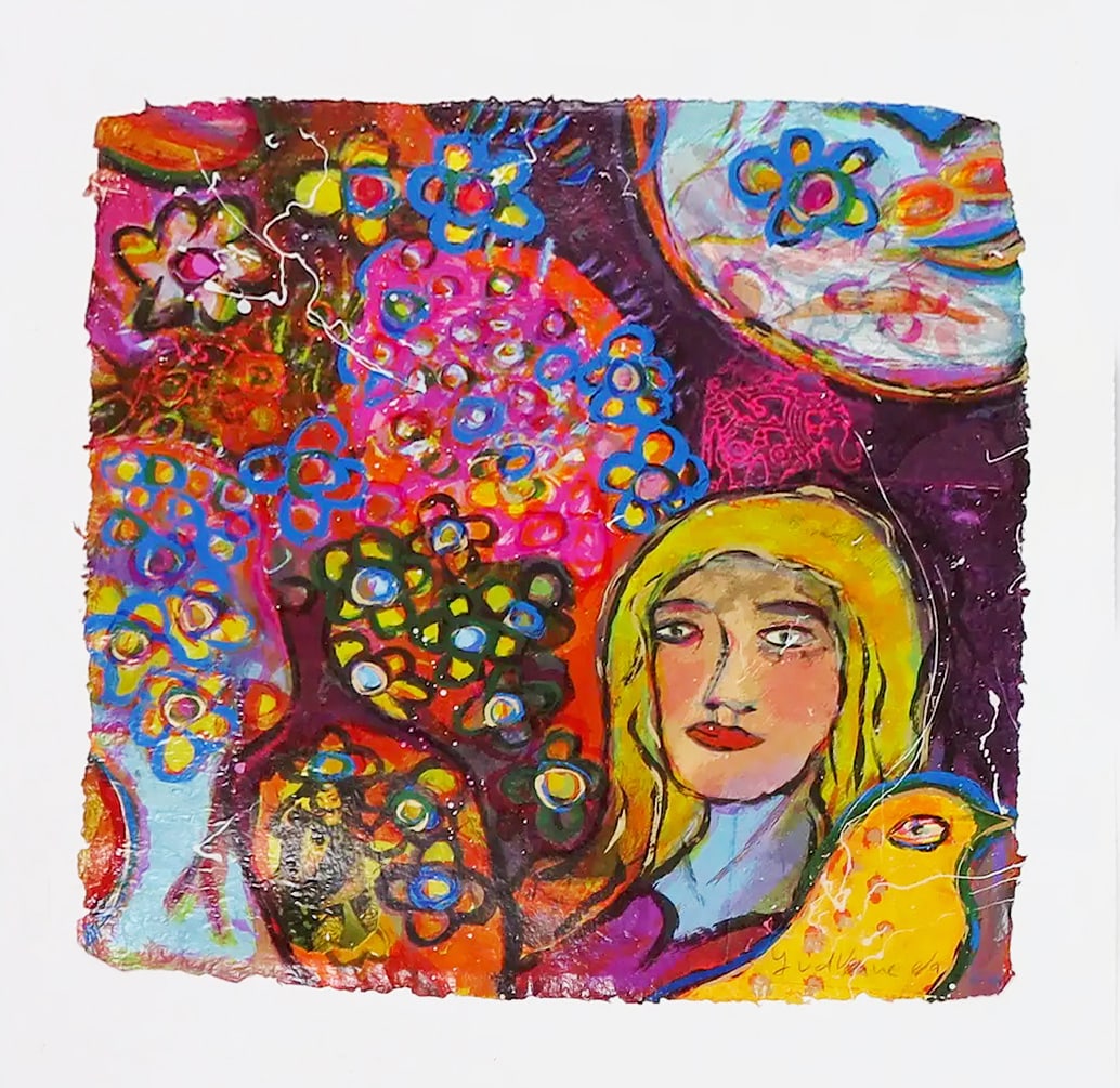 Jacqueline van der Venne - Mixed Techniques - Hand signed: Artist: Venne, Jacqueline van der Title: Untitled Technique: Mixed techniques on Handmade paper size: 77 x 76 cm. (30,3 x 29,9 inch) Framed: Not framed More Information Jacqueline van der VENNE