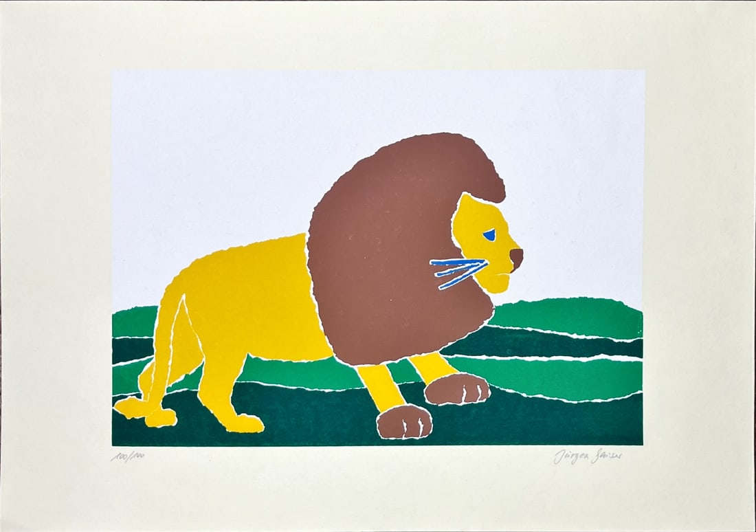 Jürgen Gaiser - Silkscreen - Hand signed: Artist: Gaiser, Jürgen Title: Untitled Technique: Silkscreen on Handmade paper size: 30 x 42 cm. (11,8 x 16,55 inch) Framed: Not framed More Information Great Silkscreen by Jürgen Gaiser a German
