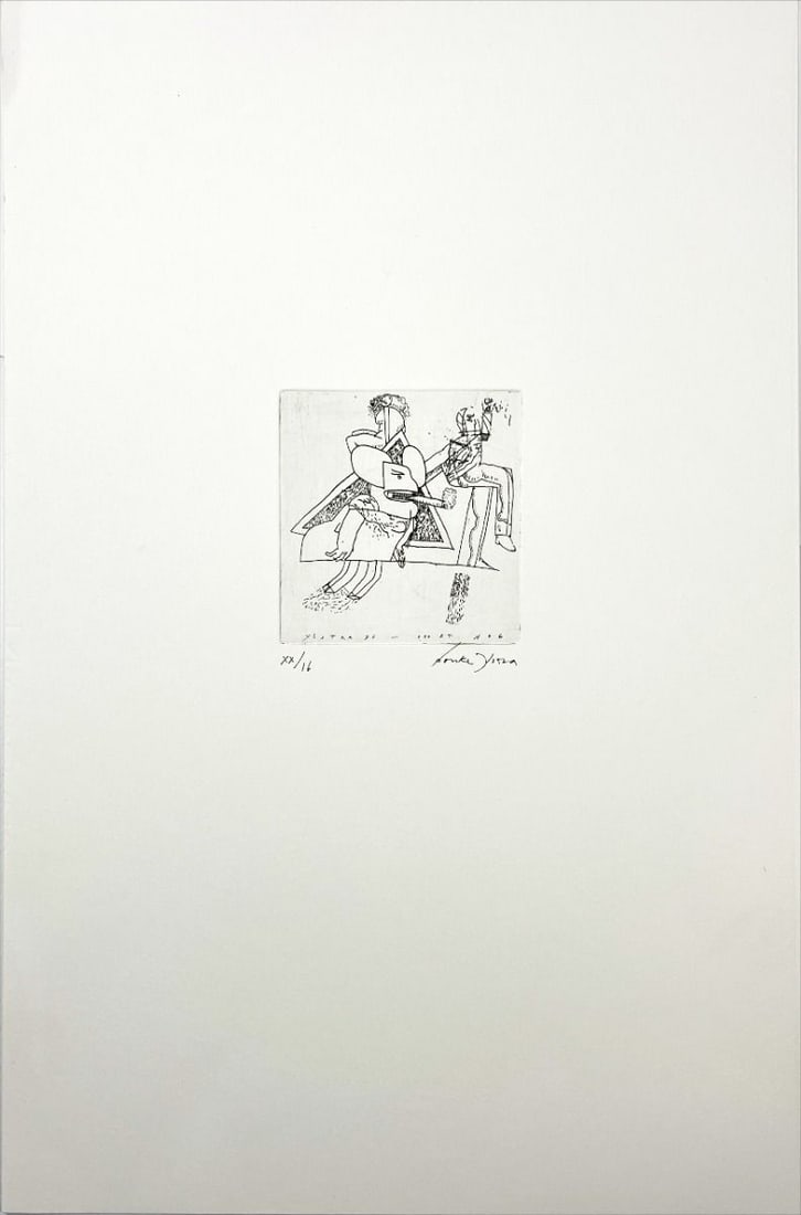Bouke Ylstra - Etching - hand signed: Artist: Ylstra, Bouke Title: Untitled Technique: Etching on Handmade paper size: 48 x 33 cm. (18,9 x 13 inch) Framed: Not framed More Information Bouke YLSTRA (Den Haag 193