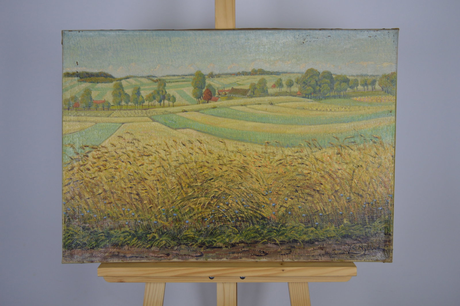 Nijland, J.C. - Oil Painting - Handsigned: Artist: Nijland, J.C. Title: Provençe Technique: Oil painting on Canvas size: 45,5 x 65,5 cm. (17,9 x 25,8 inch) Framed: Not framed More Information Handsigned sku: JCN557