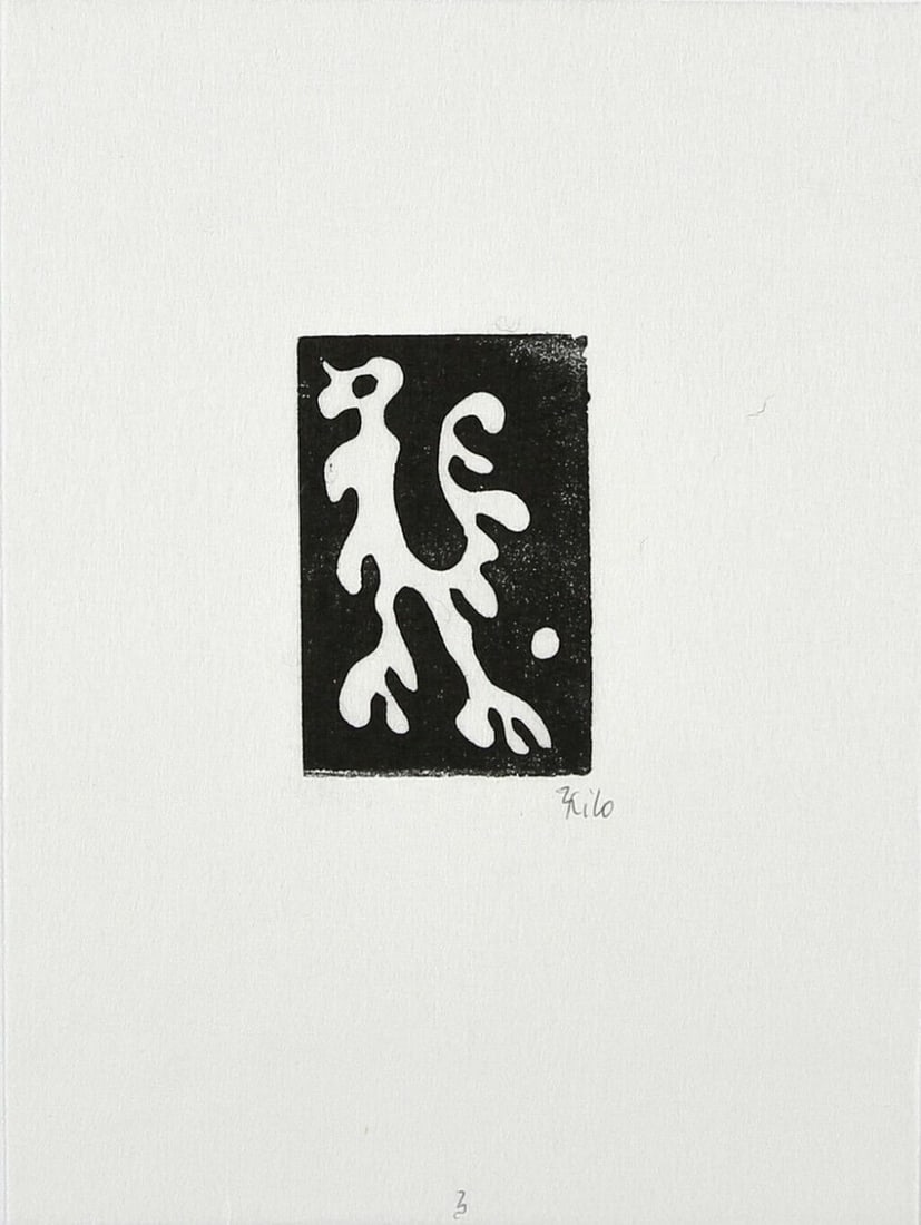 Maatsch, Thilo - Woodcut - Handsigned: Artist: Maatsch, Thilo Title: Composition Technique: Woodcut on Velin Handmade paper size: 23 x 17 cm. (9,05 x 6,7 inch) Framed: Not framed More Information Hand-Signed and dated. Publisher: Editions