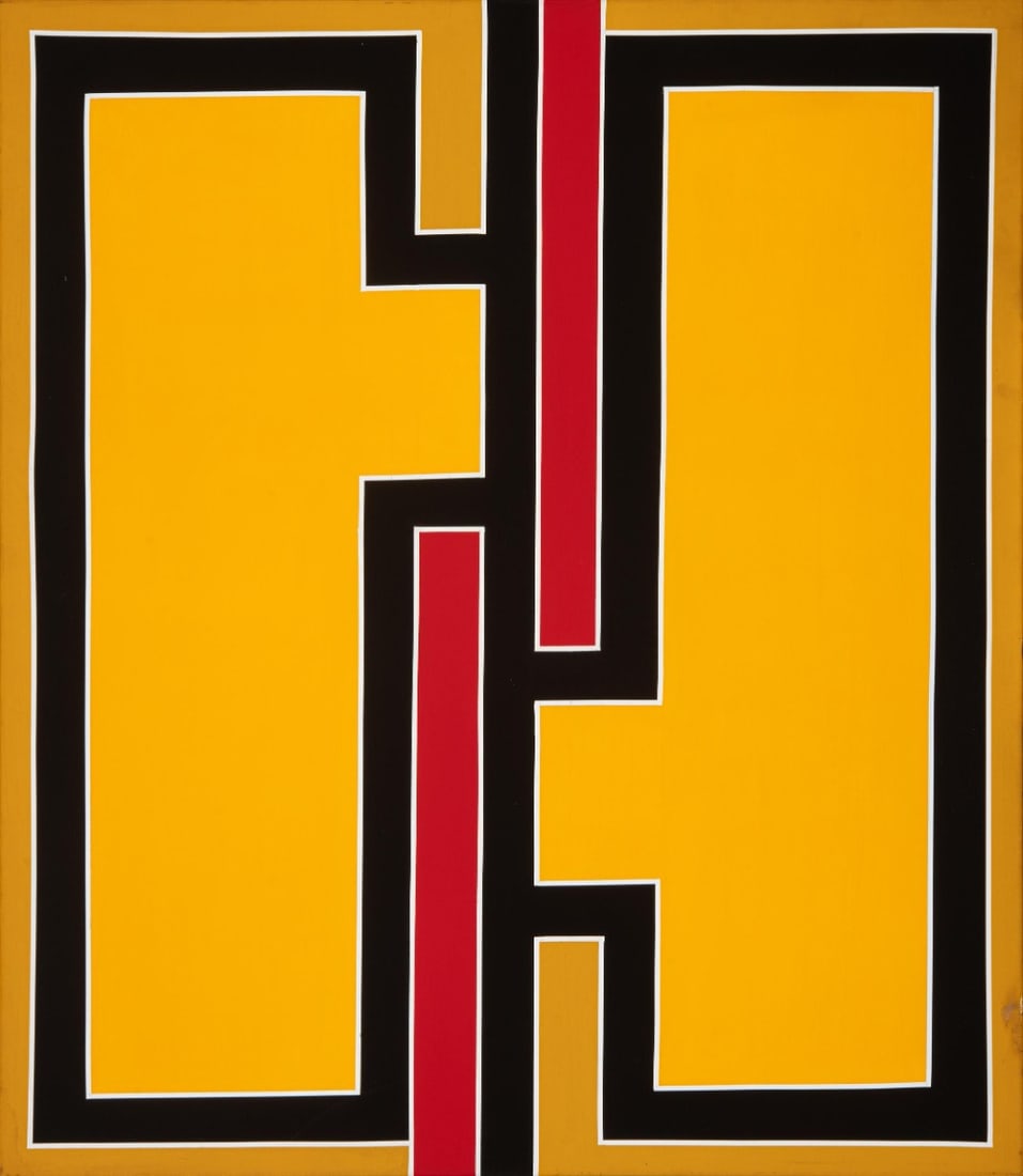 Berg, Siep van den - Acrylic Painting.: Artist: Berg, Siep van den Title: Composition in orange and red Technique: Acrylic painting on Canvas size: 150 x 130 cm. (59,05 x 51,2 inch) Framed: Not framed More Information Striking painting