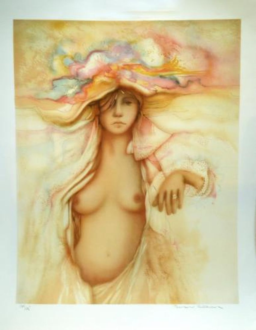 Renoux, Alain - Lithograph - Handsigned: Artist: Renoux, Alain Title: Untitled Technique: Lithograph on Arches paper size: 76,5 x 56 cm. (30,1 x 22,05 inch) Framed: Not framed More Information Hand-Signed, titled and numumbered with pencil