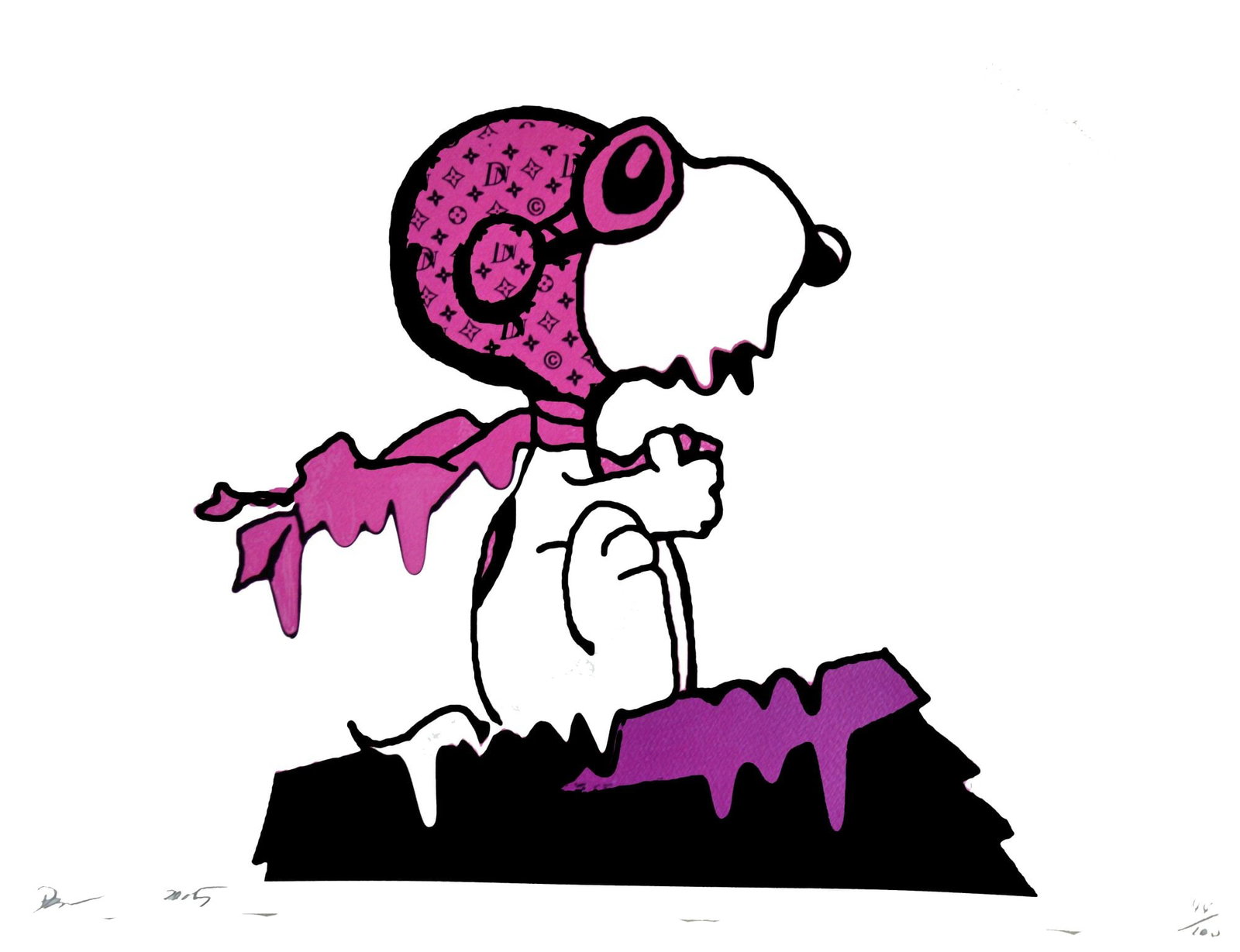 Death NYC - Silkscreen.: Artist: Death NYC Title: Snoop Fly pink Technique: Silkscreen on Fine art 300 gsm paper size: 32 x 45 cm. (12,6 x 17,7 inch) Framed: Not framed More Information Hand signature by the Artist. Original