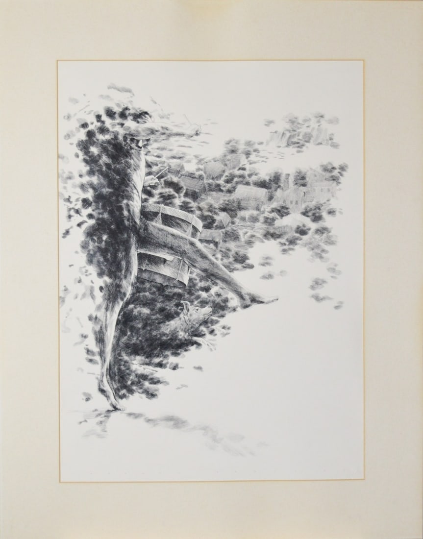 Unknown / Unreadable Artist - Ink Drawing - Handsigned (1 of 4)