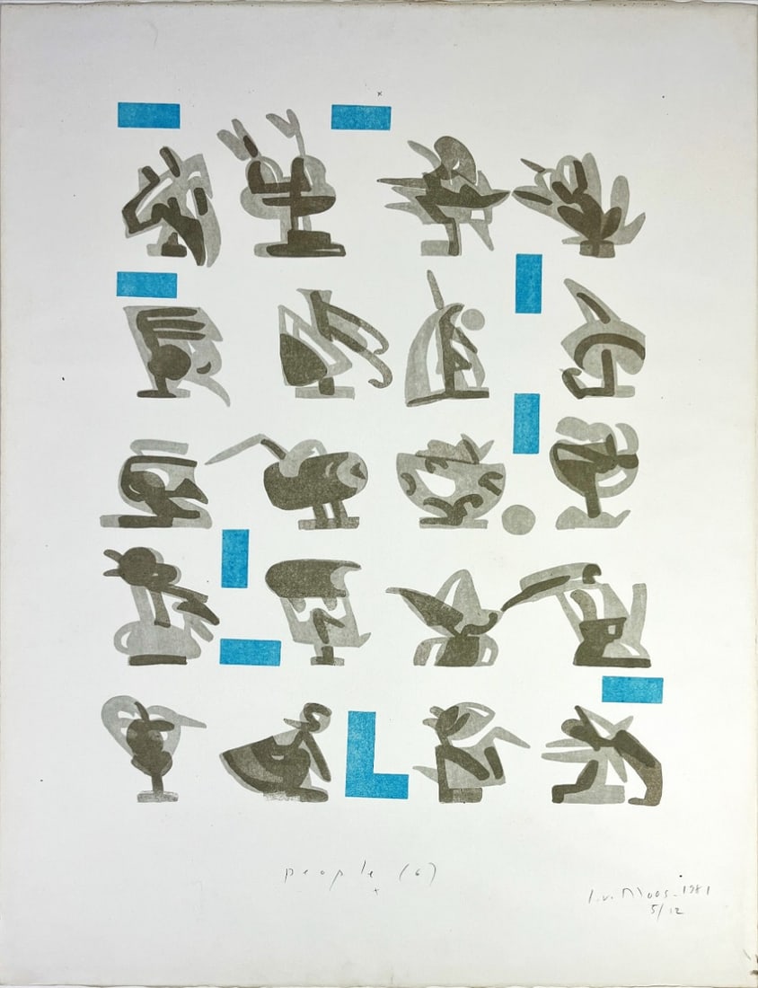 Irène von Moos - Lithograph - Hand signed: Artist: Moos, Irène von Title: People (6) Technique: Lithograph on BFK Rives paper size: 66 x 55 cm. (26 x 21,65 inch) Framed: Not framed More Information sku: IM104