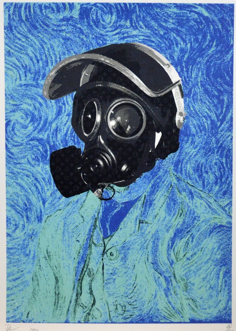 Death NYC - Silkscreen.: Artist: Death NYC Title: Van Gogh Mask Technique: Silkscreen on Fine art 300 gsm paper size: 45 x 32 cm. (17,7 x 12,6 inch) Framed: Not framed More Information Hand signature by the Artist. Original