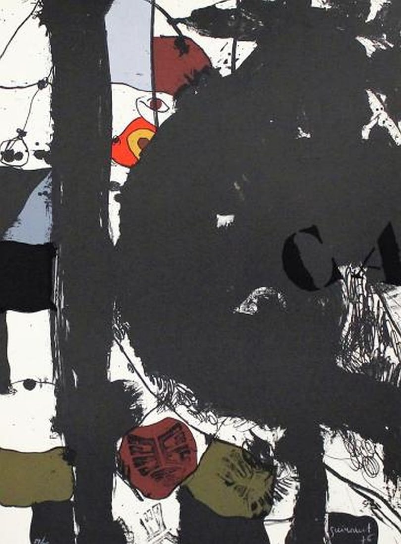 Guinovart, Josep - Lithograph - Handsigned: Artist: Guinovart, Josep Title: Composition (CA) Technique: Lithograph on Arches paper size: 76 x 56 cm. (29,9 x 22,05 inch) Framed: Not framed More Information Edition: H.C. (Hors Commerce)..