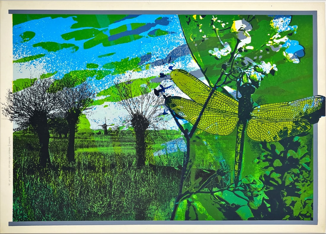 Geert Jan Buitenhuis - Silkscreen - Hand signed: Artist: Buitenhuis, Geert Jan Title: Ochtend in het voorjaar Technique: Silkscreen on Handmade paper size: 50 x 70,5 cm. (19,7 x 27,75 inch) Framed: Not framed More Information Geert Jan Buitenhuis