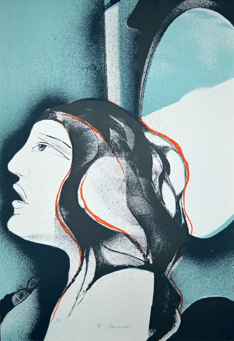 Farulli, Fernando - Lithograph - Hand signed: Artist: Farulli, Fernando Title: Portet Technique: Lithograph on Büttenpaper size: 65,5 x 44,7 cm. (25,8 x 17,6 inch) Framed: Not framed More Information Hand-Signed and numbered by the Artist sku: