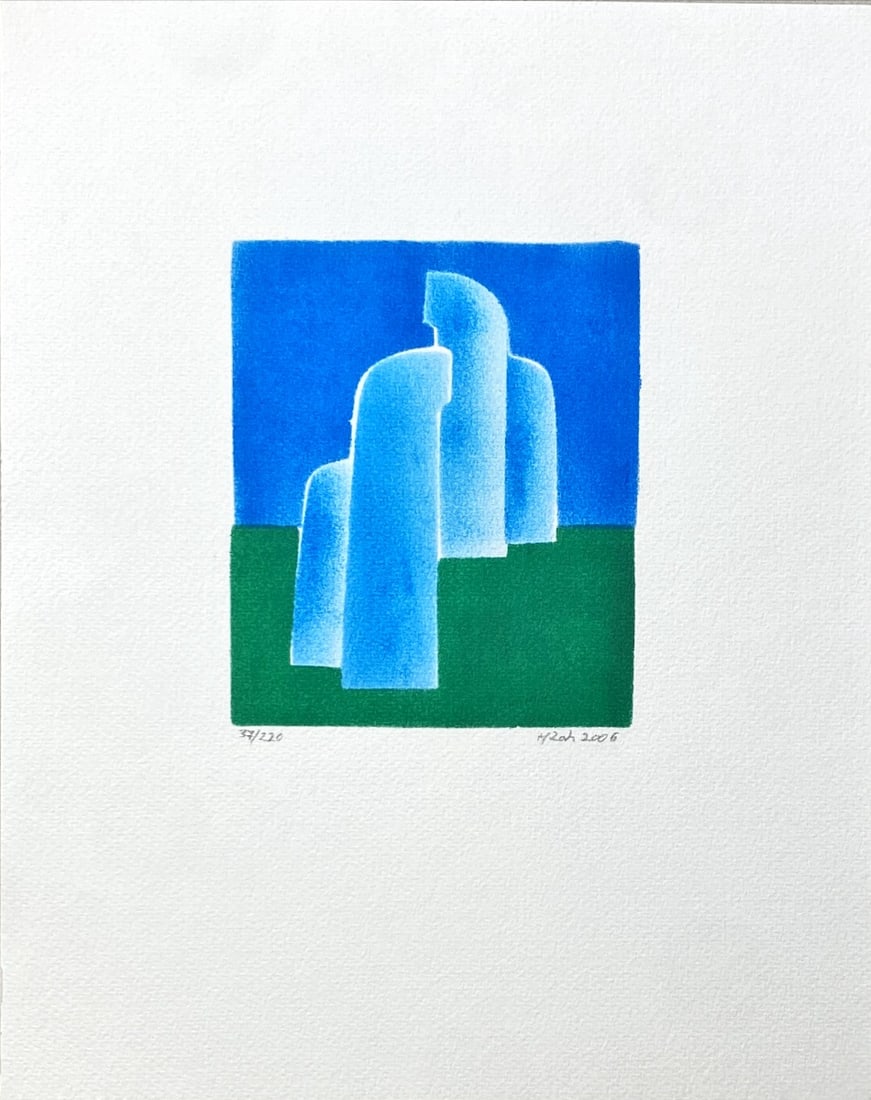 Heinrich Rohwedder - Lithograph - Hand signed: Artist: Roh, H Title: Zwei Pferde Technique: Lithograph on Handmade paper size: 30 x 24 cm. (11,8 x 9,45 inch) Framed: Not framed More Information Heinrich Rohwedder 1935 Gnutz, Holstein GermanyGreat