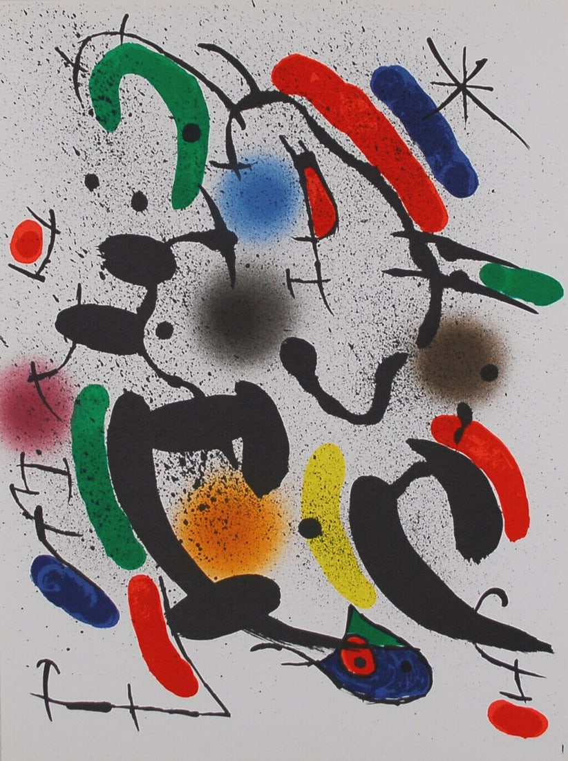 Miro - Lithography: Artist: Miró, Joan Title: Litografia Original VI Technique: Lithograph on Handmade paper size: 31,8 x 24,7 cm. (12,5 x 9,7 inch) Framed: Not framed More Information Miro, Joan - Color lithograph