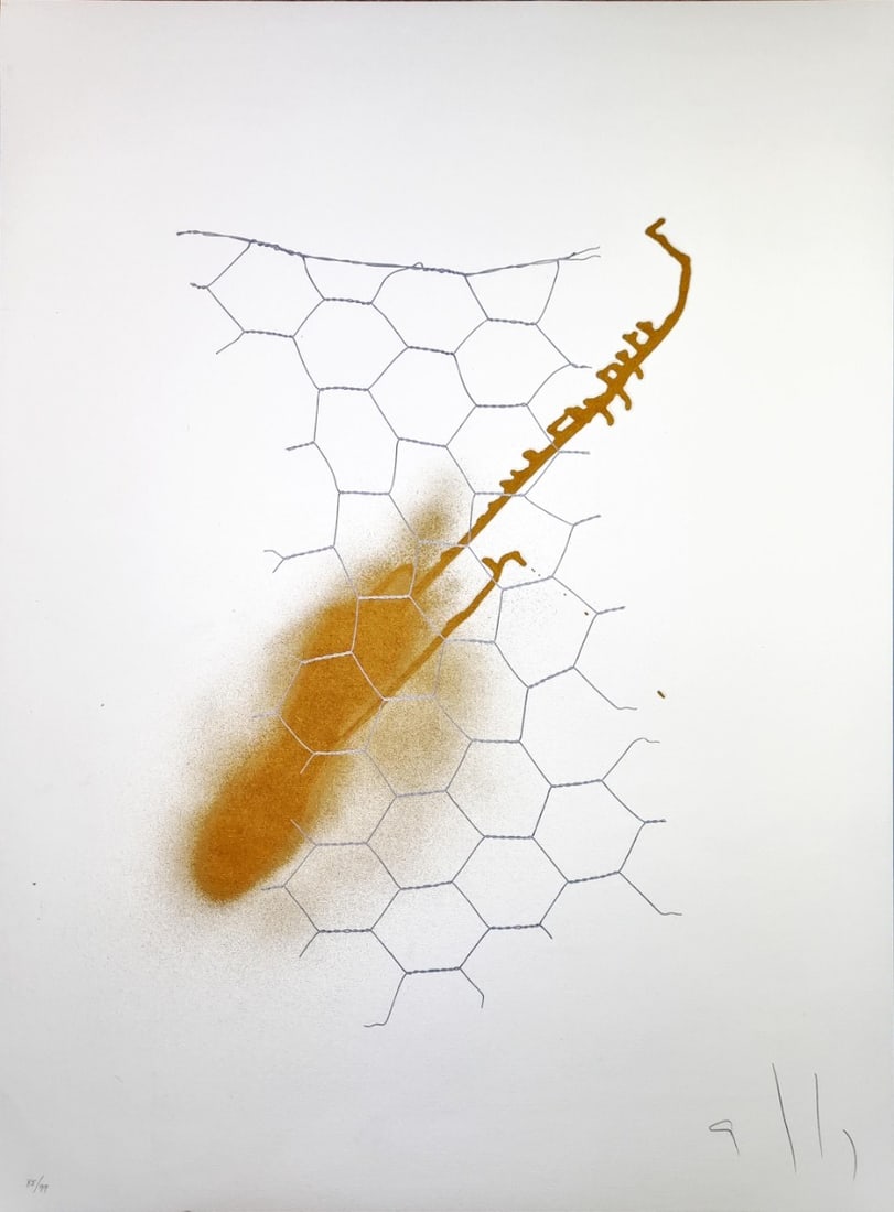 Antoni Llena - Lithograph - Hand signed: Artist: Llena, Antoni Title: wire mesh' Jazz Technique: Lithograph on Handmade paper size: 76 x 56 cm. (29,9 x 22,05 inch) Framed: Not framed More Information Antoni Llena