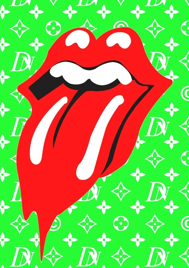 Death NYC - Rolling Stones/Louis Vuitton - Hand Signed: Artist: Death NYC Title: Rolling Stones/Louis Vuitton Technique: Graffiti Pop Art Print on Fine art 300 gsm paper size: 45 x 32 cm. (17,7 x 12,6 inch) Framed: Not framed More Information Hand