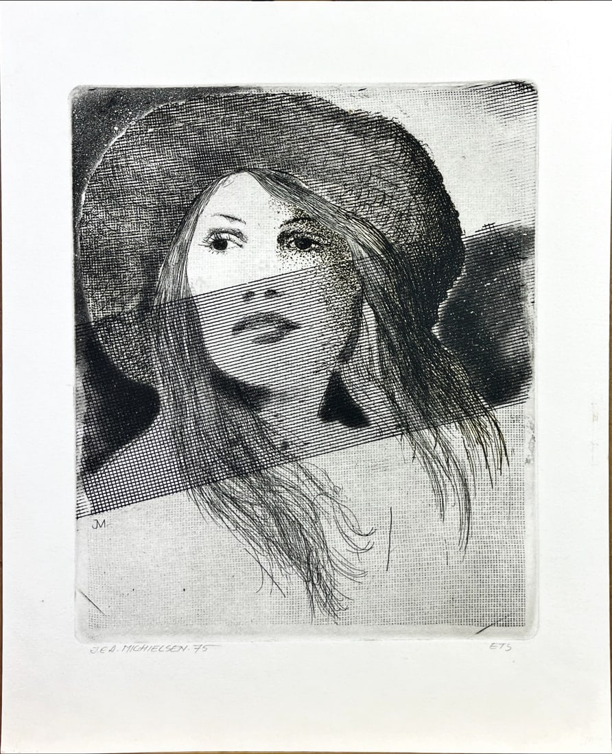 Jan (J.C.A.) Michielsen - Etching - Hand signed: Artist: Michielsen, Jan (J.C.A.) Title: Untitled Technique: Etching on Handmade paper size: 40 x 33 cm. (15,75 x 13 inch) Framed: Not framed More Information Michielsen, J
