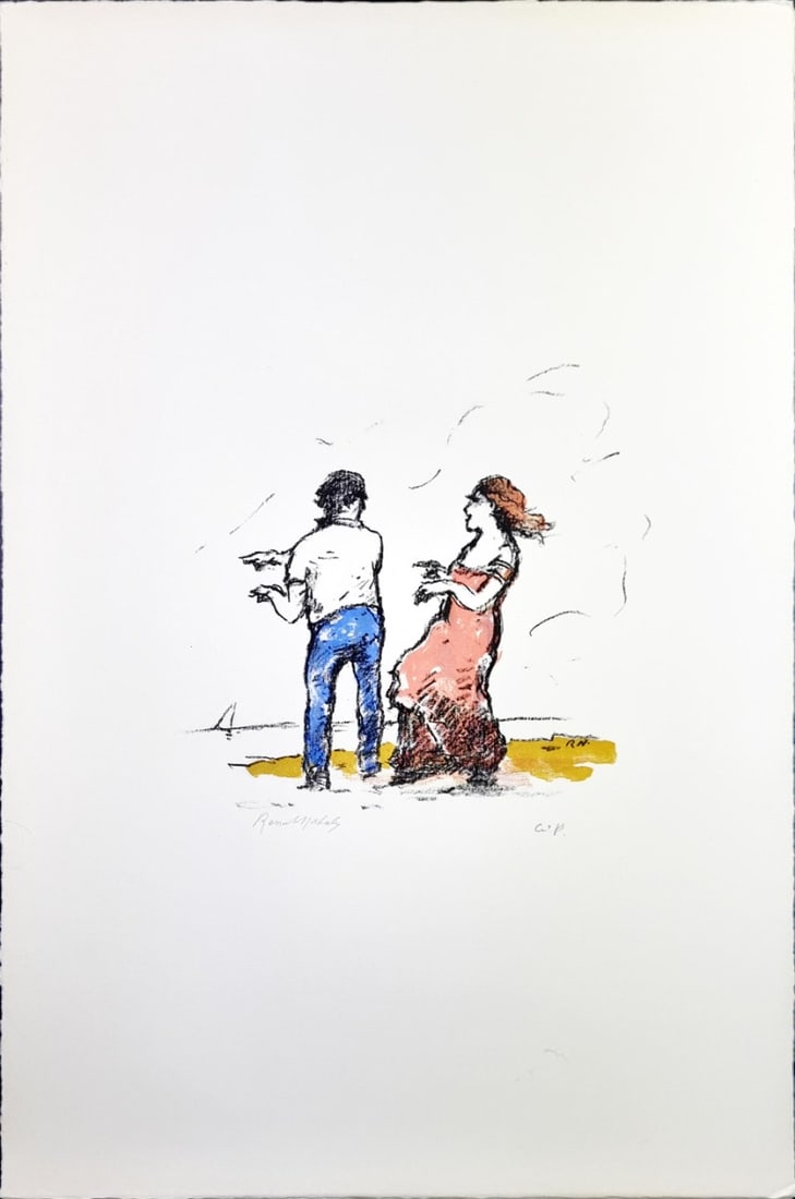 Renato Natali - Lithograph - Hand signed: Artist: Natali, Renato Title: Untitled Technique: Lithograph on Handmade paper size: 50,5 x 33,5 cm. (19,9 x 13,2 inch) Framed: Not framed More Information Renato Natali (1
