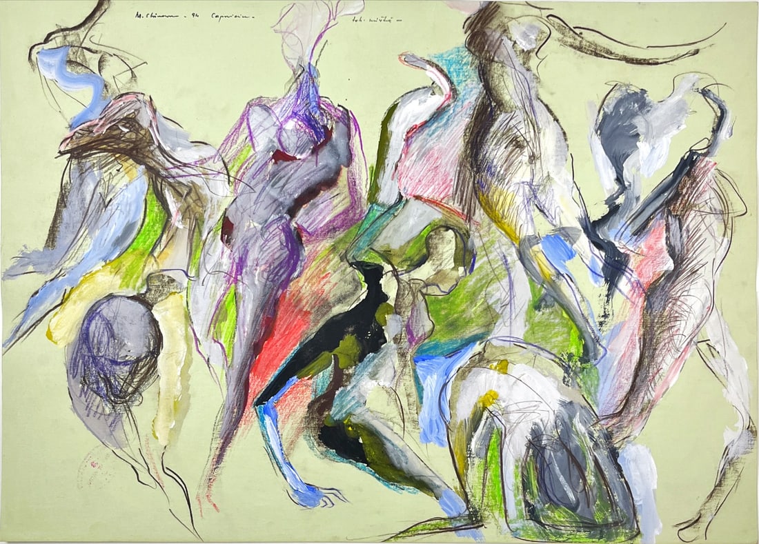 Mihai Chiuaru - Mixed Technique - Hand signed: Artist: Chiuaru, Mihai Title: CAPRICIU Technique: Mixed techniques on Handmade paper size: 50 x 70 cm. (19,7 x 27,55 inch) Framed: Not framed More Information Mihai Chiuaru