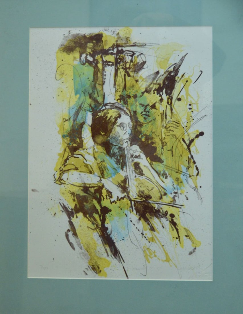 Vanhorck, Hans - Silkscreen - Handsigned: Artist: VanHorck, Hans Title: Mozart Technique: Silkscreen on Arches paper size: 60 x 50 cm. (23,6 x 19,7 inch) Framed: 0 x 0 cm. (0 x 0 inch.) More Information Hand