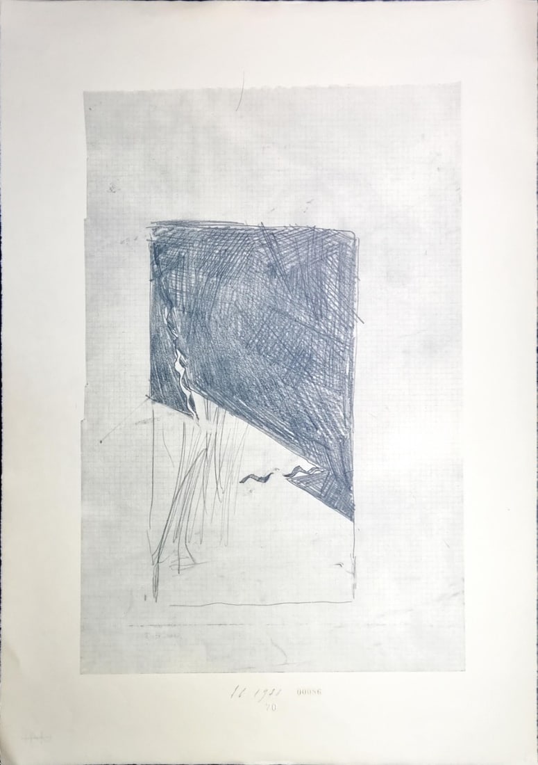 Franz Eggenschwiler - Lithograph: Artist: Eggenschwiler, Franz Title: Untitled Technique: Lithograph on Handmade paper size: 76 x 54 cm. (29,9 x 21,25 inch) Framed: Not framed More Information Numbered and