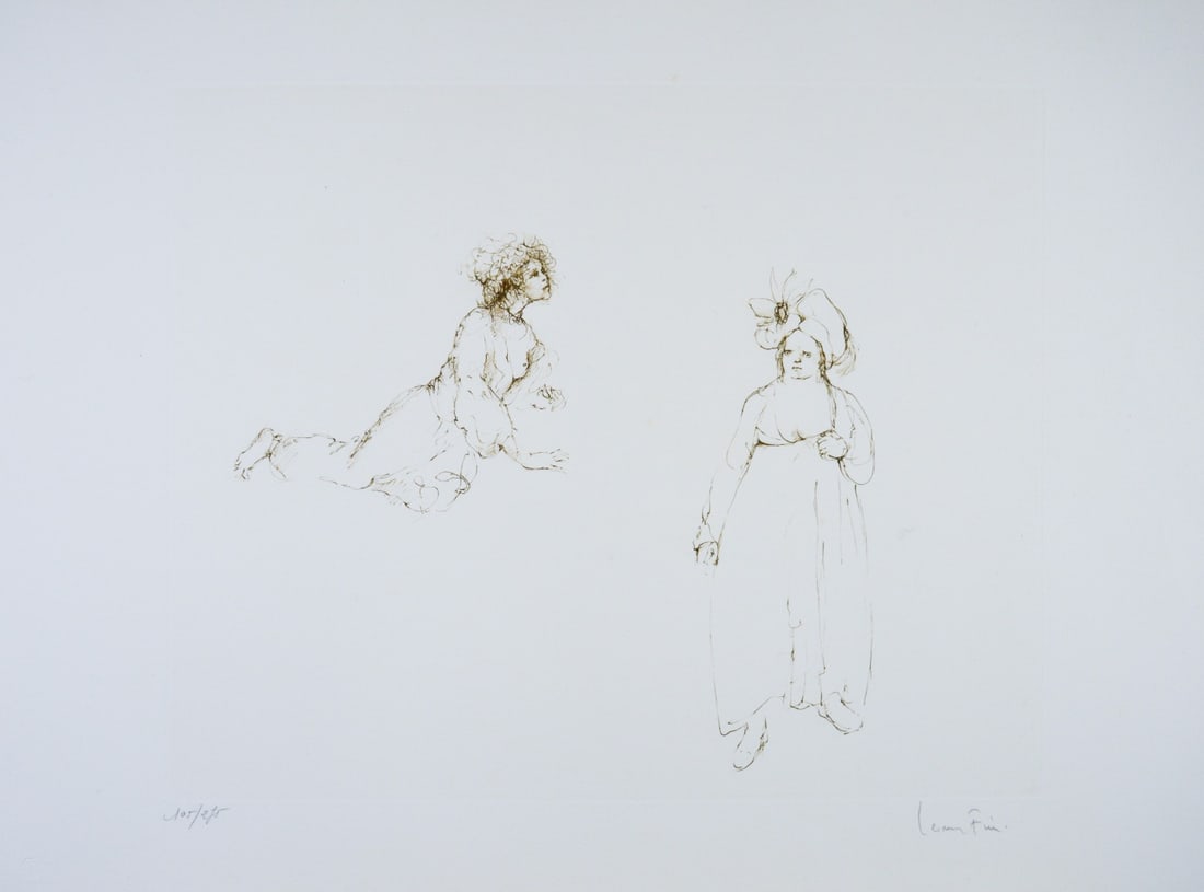 Fini, Leonor - Etching.: Artist: Fini, Leonor Title: Untitled Technique: Etching on Handmade paper size: 50 x 66 cm. (19,7 x 26 inch) Framed: Not framed More Information Hand-Signed by the Artist