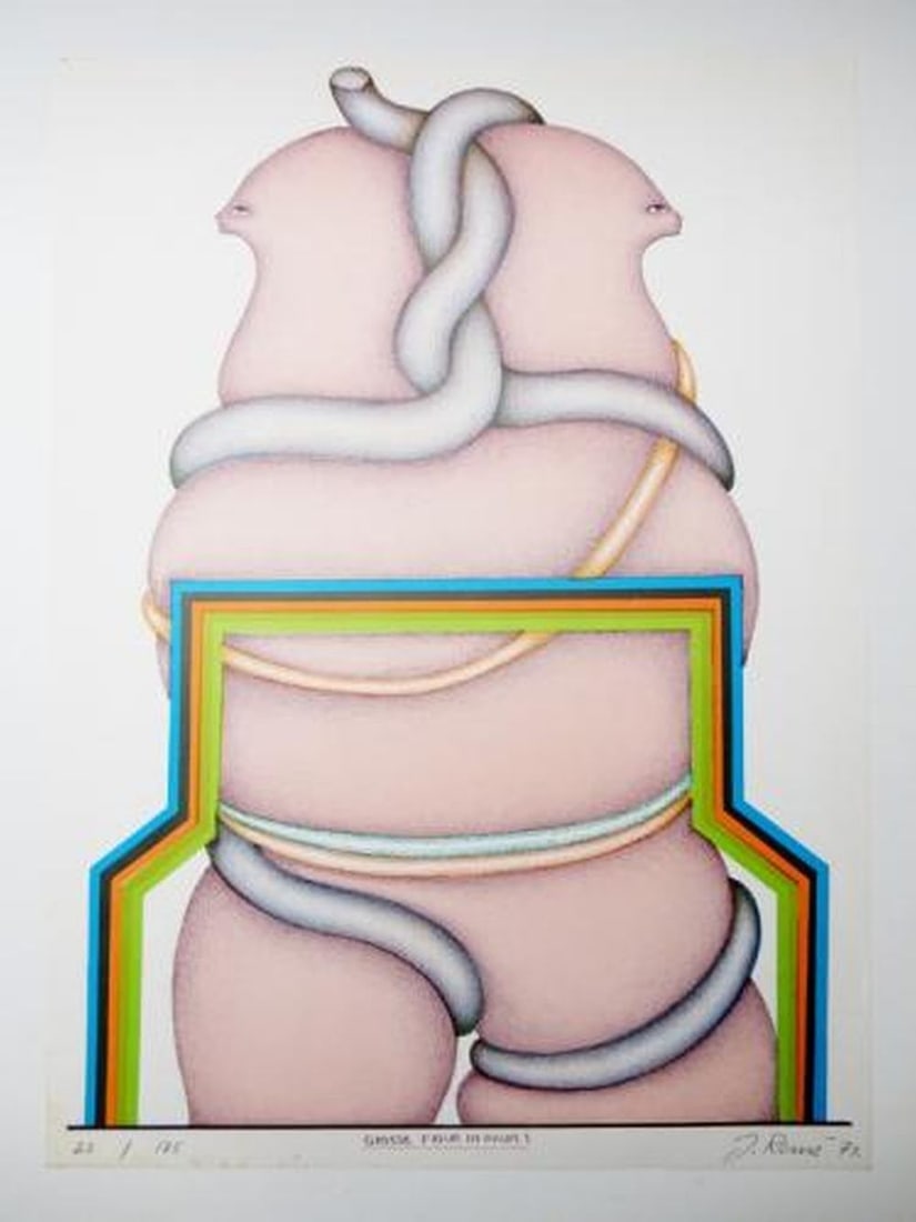 Remé. Jorge - Silkscreen: Artist: Remé, Jorg Title: Grosse Figur Im Raum I Technique: Silkscreen on Arches paper size: 55 x 40 cm. (21,65 x 15,75 inch) Framed: Not framed More Information Edition: X