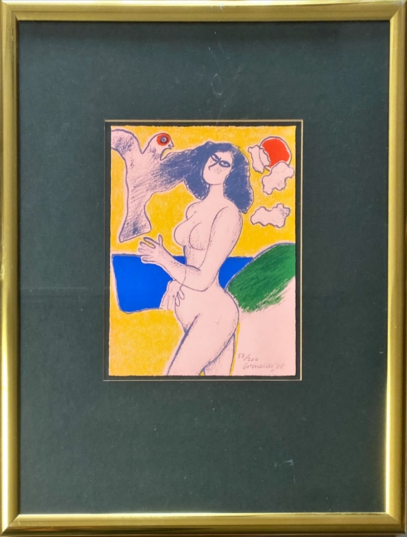 Corneille - Lithograph - Hand signed: Artist: Corneille Title: Untitled Technique: Lithograph on Arches paper size: 30 x 24 cm. (11,8 x 9,45 inch) Framed: 63,5 x 53,5 cm. (0 x 0 inch.) More Information H