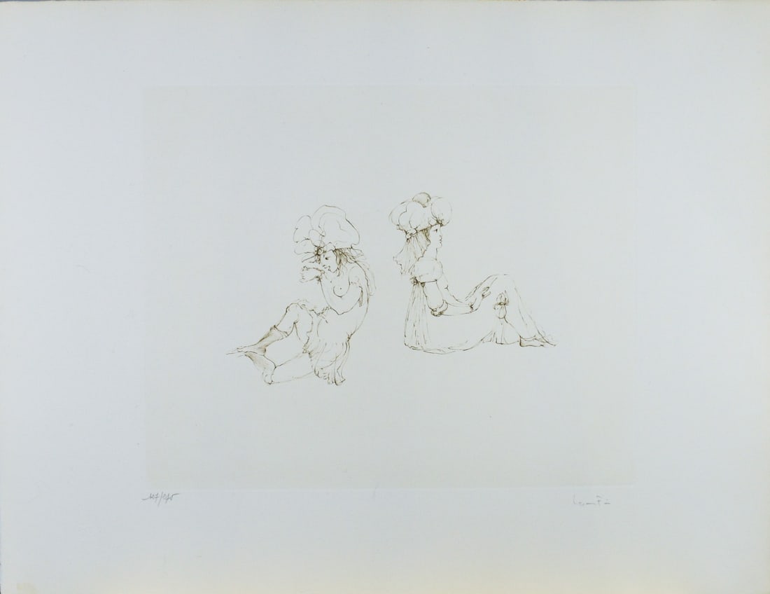 Fini, Leonor - Etching.: Artist: Fini, Leonor Title: Variations Technique: Etching on Handmade paper size: 50 x 66 cm. (19,7 x 26 inch) Framed: Not framed More Information Hand-Signed and numbered