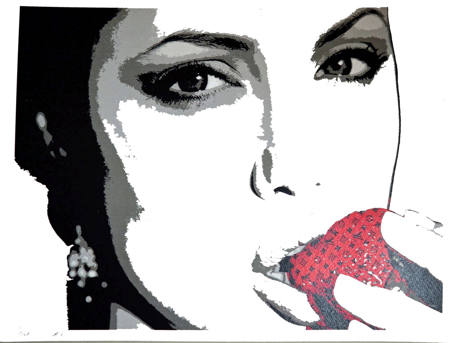 Death NYC - Silkscreen.: Artist: Death NYC Title: Jolie's Berry Technique: Silkscreen on Fine art 300 gsm paper size: 45 x 32 cm. (17,7 x 12,6 inch) Framed: Not framed More Information Hand signatu