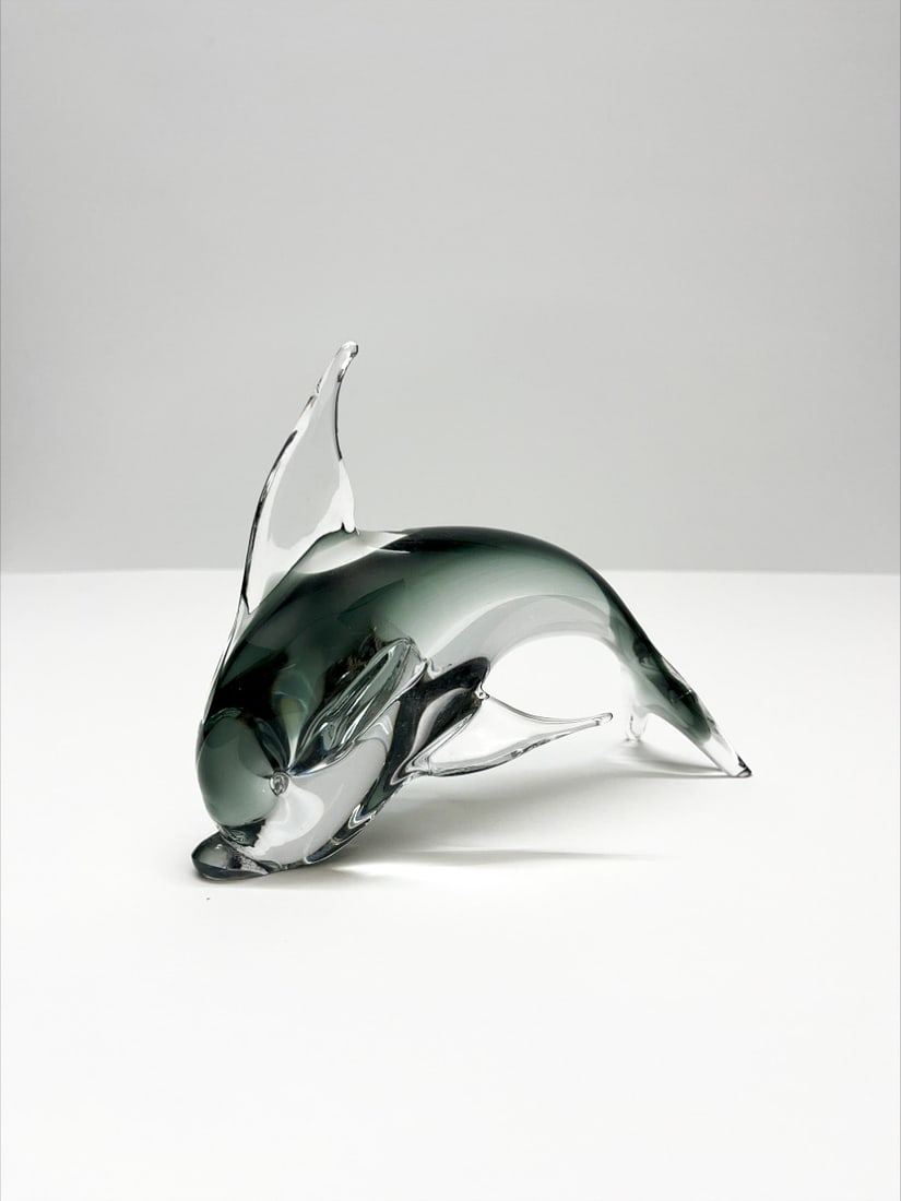 Murano Glass - Dolphin Sculpture: Artist: Murano Title: Murano Glass - Dolphin Sculpture Technique: Sculpture on Glass size: 16 x 21 cm. (6,3 x 8,25 inch) Framed: Not framed More Information Murano Venice D