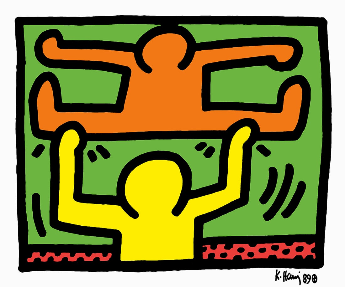 Keith Haring - Screenprint - Signed and hand numbered: Artist: Haring, Keith Title: Pop Shop Technique: Screenprint on Lenox museum board size: 50 x 60 cm. (19,7 x 23,6 inch) Framed: Not framed More Information Keith Haring 195