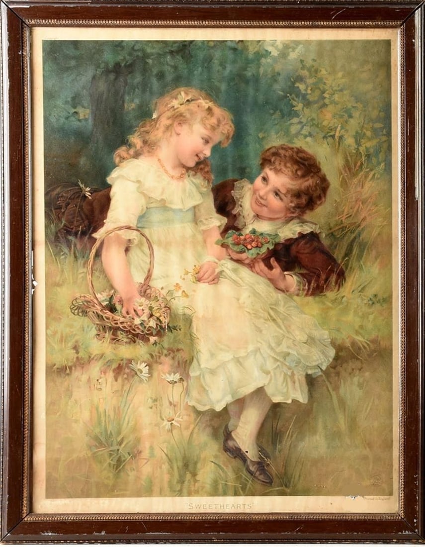 Morgan, Frederick - Lithograph.: Artist: Morgan, Frederick Title: Sweethearts Technique: Lithograph on Paper size: 60 x 47 cm. (23,6 x 18,5 inch) Framed: 0 x 0 cm. (0 x 0 inch.) More Information Old