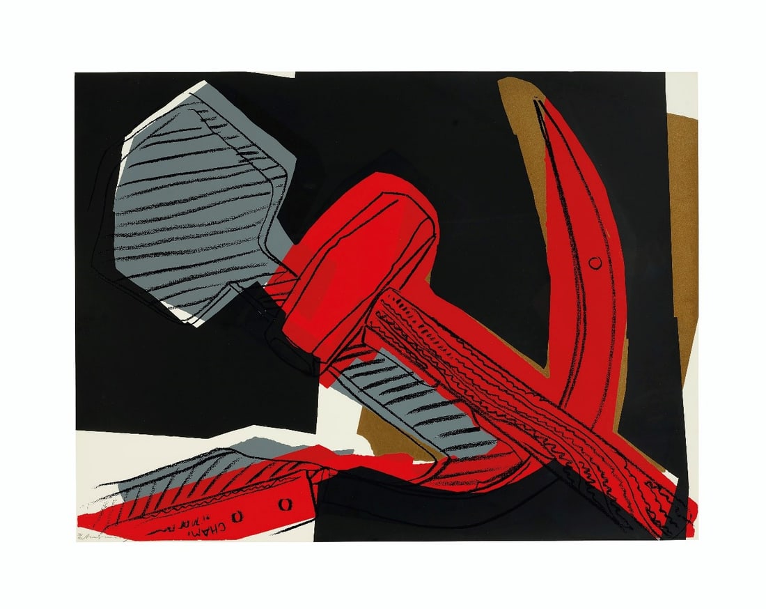 Andy Warhol - Hammer and Sickle - Screenprint: Artist: Warhol, Andy Title: Hammer and Sickle Technique: Screenprint on Lenox museum board size: 76,2 x 101,6 cm. (30 x 40 inch) Framed: Not framed More Information Andy W