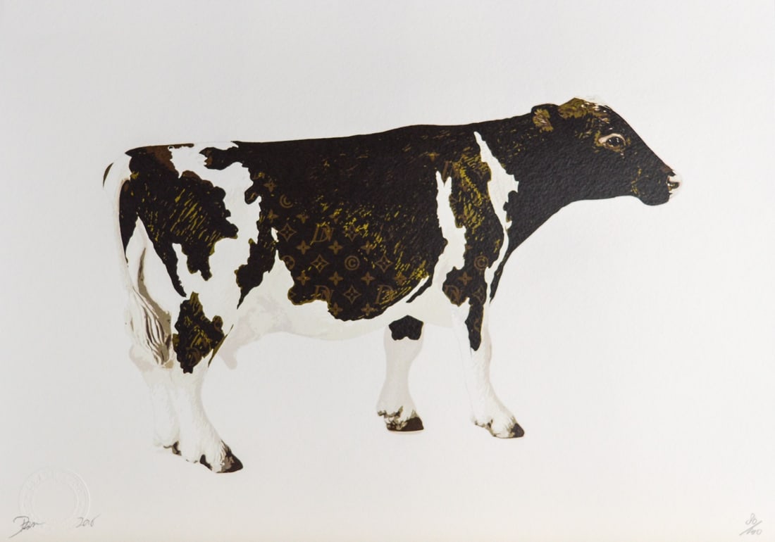Death NYC - Silkscreen.: Artist: Death NYC Title: COW Technique: Silkscreen on Fine art 300 gsm paper size: 32 x 45 cm. (12,6 x 17,7 inch) Framed: Not framed More Information Hand signature by the