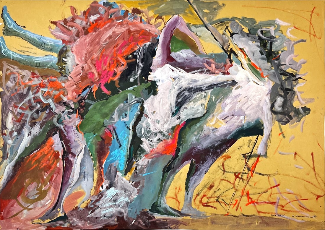 Mihai Chiuaru - Mixed Technique - Hand signed: Artist: Chiuaru, Mihai Title: Grotesca Technique: Mixed techniques on Handmade paper size: 50 x 70 cm. (19,7 x 27,55 inch) Framed: Not framed More Information Mihai Chiuaru