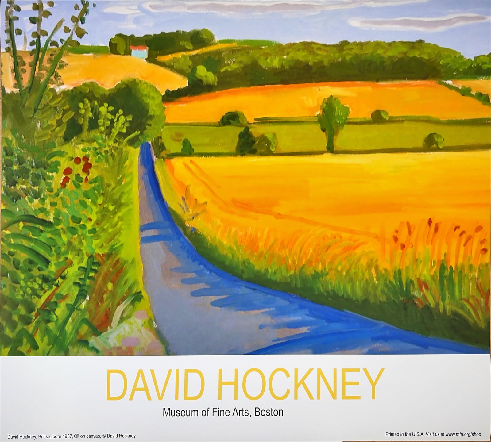David Hockney - Poster Exhibition Museum of Fine Arts Boston - 1998: Artist: Hockney, David Title: Poster Exhibition Museum of Fine Arts Boston Technique: Exhibition Poster on Fine art paper size: 86,9 x 99,6 cm. (34,2 x 39,2 inch) Framed: Not framed M