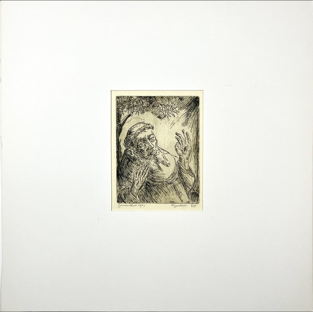Jan van Riel - Etching - Hand signed: Artist: Riel, Jan van Title: Untitled Technique: Etching on Handmade paper size: 32 x 25,5 cm. (12,6 x 10,05 inch) Framed: 49 x 49 cm. (0 x 0 inch.) More Information