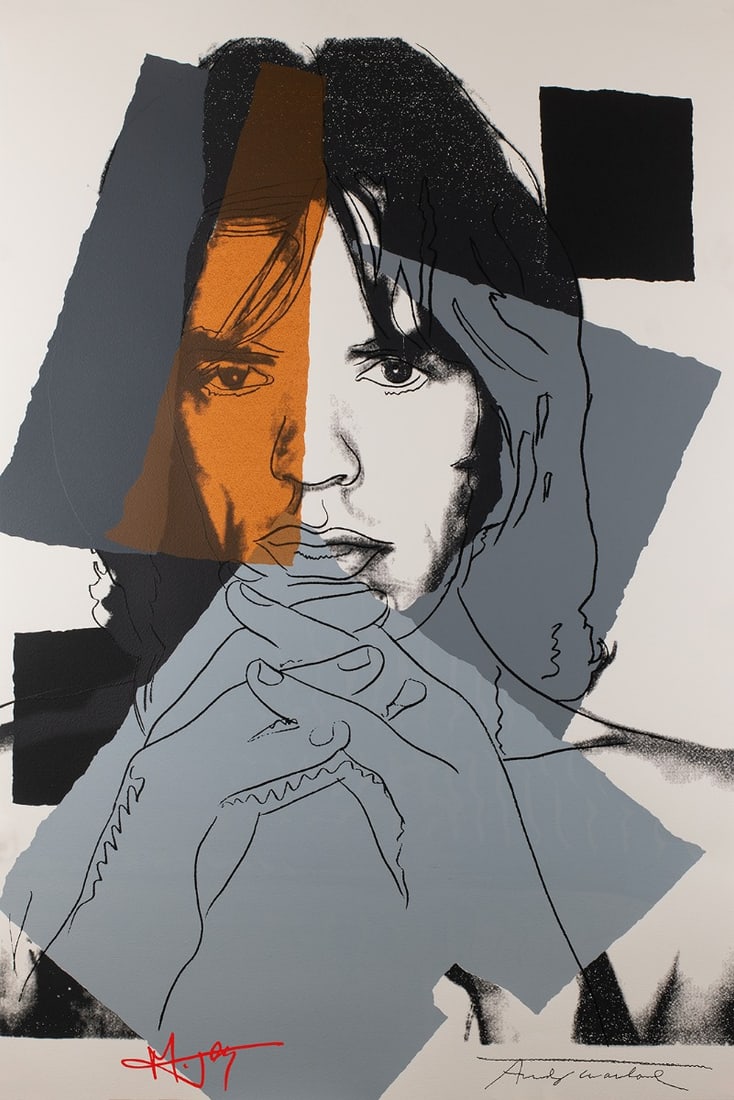 Andy Warhol - Mick Jagger - Screenprint - Signed: Artist: Warhol, Andy Title: Mick Jagger Technique: Screenprint on Lenox museum board size: 110,5 x 73,7 cm. (43,5 x 29 inch) Framed: Not framed More Information Signed by W