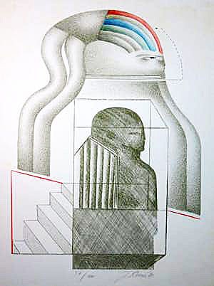 Remé. Jorge - Lithograph: Artist: Remé, Jorg Title: Triomfboog Technique: Lithograph on Arches paper size: 64 x 50 cm. (25,2 x 19,7 inch) Framed: Not framed More Information Edition: random/100. Han